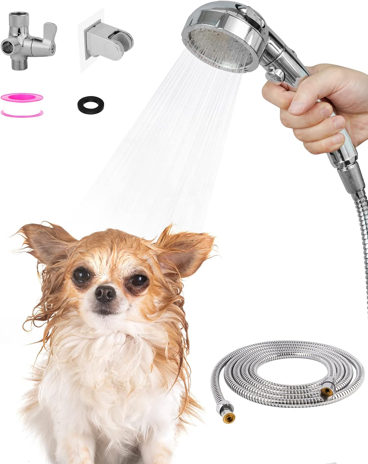 Buy Dog Shower Sprayer Attachment Set, iFealClear Dog Washing Shower Attachment with 119 Inch