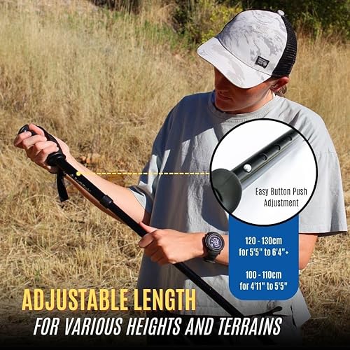 Miniatura 3 de Bastón de senderismo plegable plegable para viajes