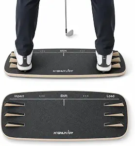 Golf Pressure Plate with Foot Guides, Swing Trainer for Weight Shift