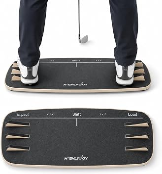 Golf Pressure Plate with Foot Guides, Swing Trainer for Weight Shift