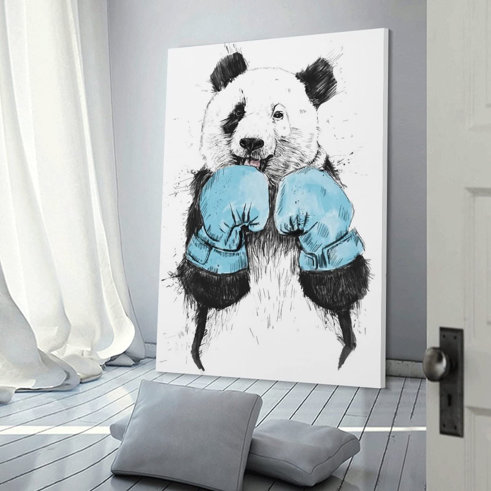 Poster Toile Panda à Table De Cuisine - Décoration Murale Moderne 30x45 Cm, Sans Cadre, Design Amusant - 11