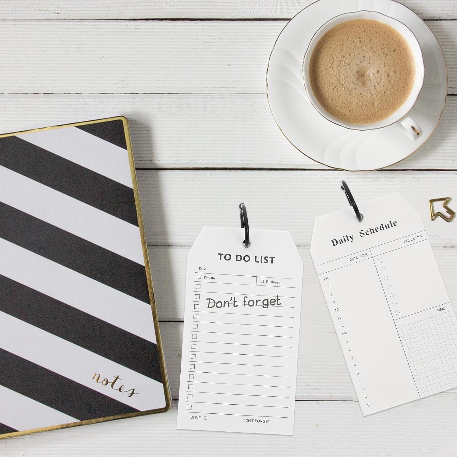 COOPHYA 6pcs Portable Ring-bound Memo Pads and Daily Planner Notebooks, Multi-functional To-do List Notepads Appointment Scheduling, Refillable Personal Organizer for Students and Office