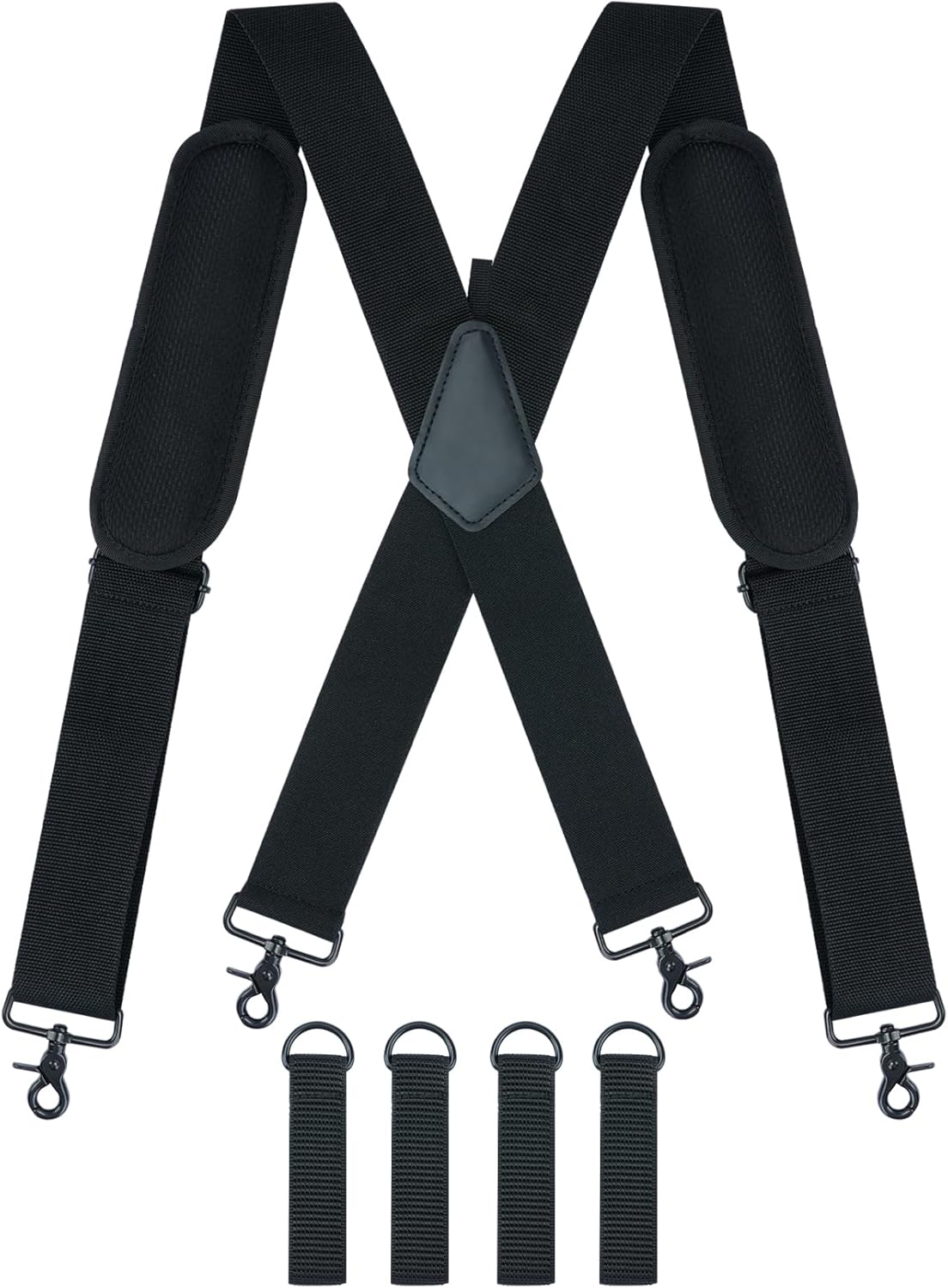 MELOTOUGH Tool Belt Suspenders Padded Work Belt Suspender with Attachment Loops for Men Carpenter Construction Electrician