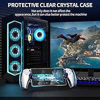 Vista 5 de MENEEA Funda protectora para Playstation Portal Remoto, Protector de PC transparente para controlador PS Portal Controller, agarre antideslizante