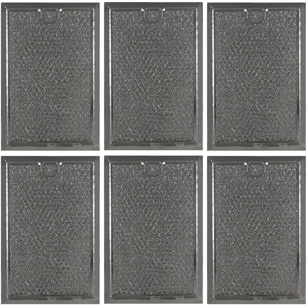 6 Pack AF4279 Grease Mesh Microwave Range Filters Compatible Replacement for Maytag 56001069, 53001357,