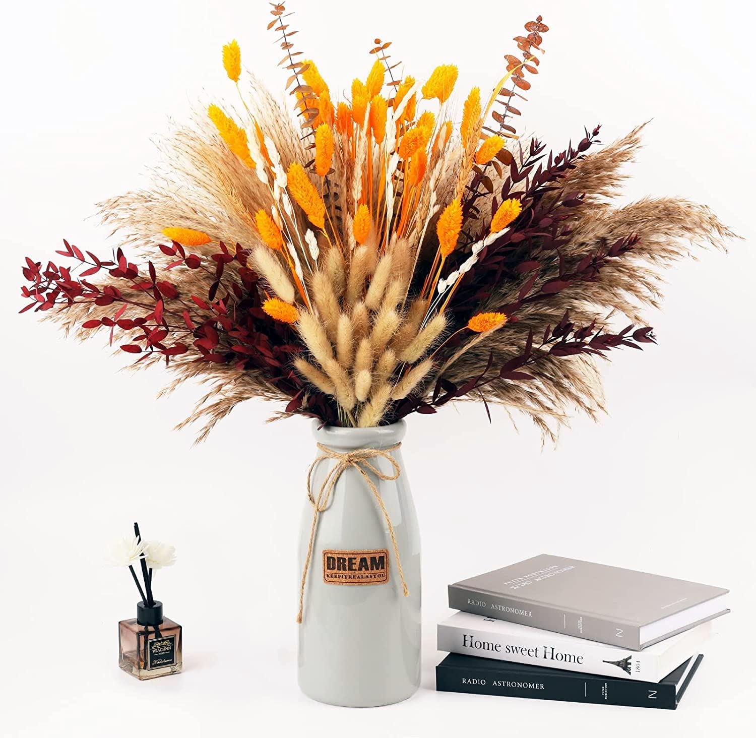 100 Pcs Dried Pampas Decoration Natural Dried Flowers