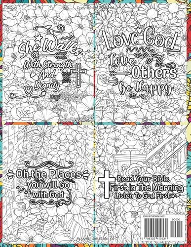 Walk By Faith: An Inspirational Christian Bible Verse Coloring Book For Adults With Stress Relieving Floral Designs And Scripture Devotional Quotes (Christian Inspired Coloring Books) #TOP1