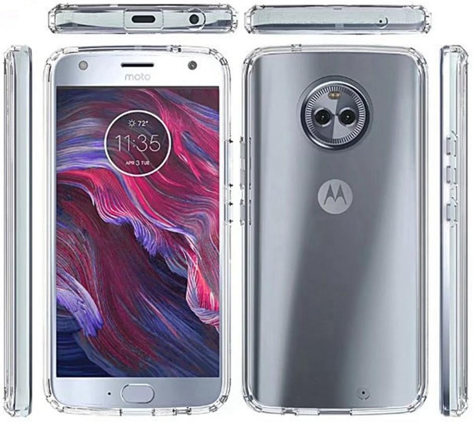 Android One Moto X4 Case, Moto X4 2017 Case,Yiakeng Dual Layer Shockproof Wallet Armor Soft Glitter Silicone Crystal Phone Cases Full Cover for Motorola Moto X4 (Clear)