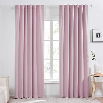 Deconovo Blackout Curtains Insulated Thermal Blackout Blinds Rod Pocket and Back Tab Curtains Roo...