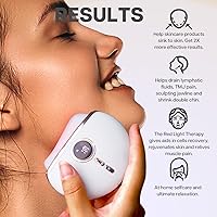 Vista 3 de VRAIKO Aurora - Dispositivo LED Gua Sha, herramienta facial Gua Sha de piedra de jade con calor y vibración, masajeador facial