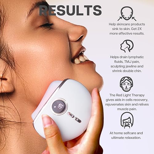 Miniatura 3 de VRAIKO Aurora - Dispositivo LED Gua Sha, herramienta facial de piedra de jade con calor y vibración, masajeador facial para antienvejecimiento,