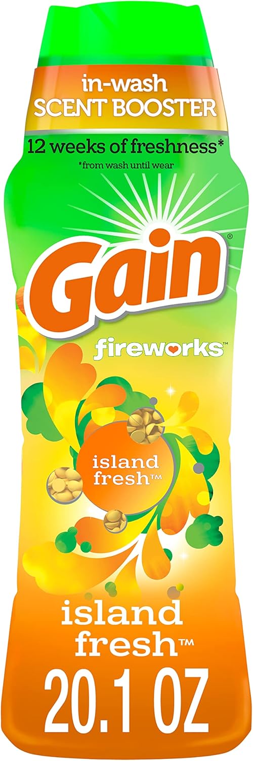 Gain Fireworks Laundry Scent Booster Beads for Washer, Island Fresh, 20.1 oz : Health & Household