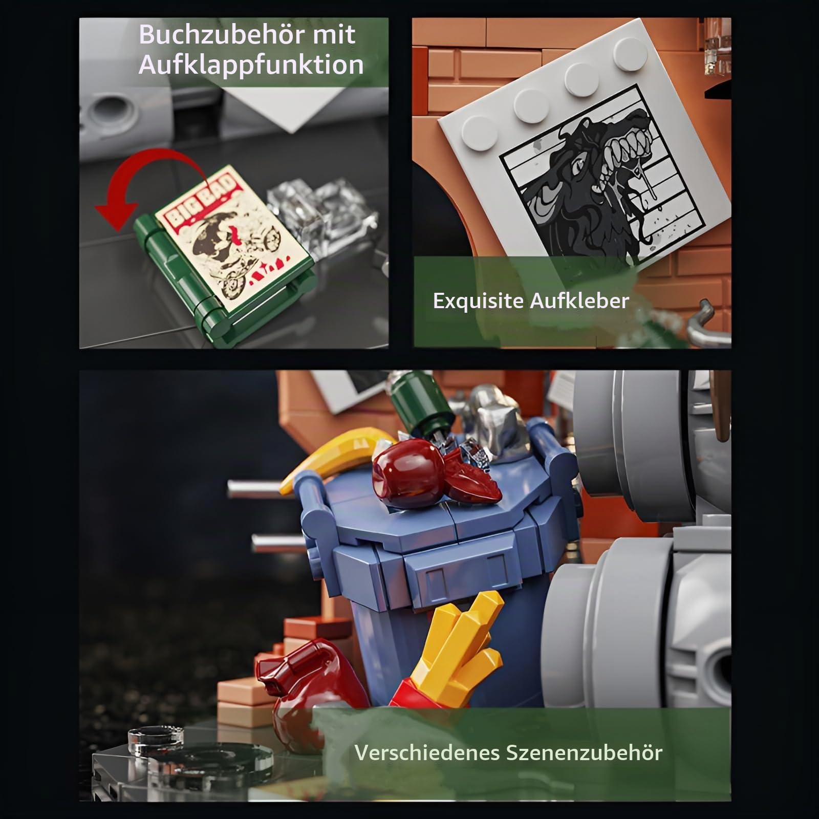 Detektiv Eule Bausteine, 1286 Teile Eule Tier Klemmbausteine, Kreatives Vogel Tier Modell Bausatz Spielzeug, Geschenkset für Erwachsene und Kinder