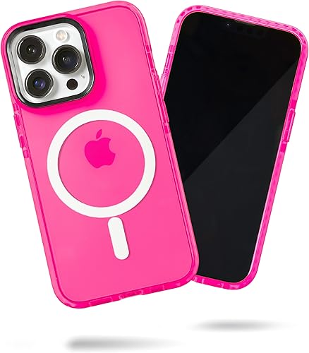 Miniatura 19 de SteepLab Funda de barrera para iPhone 14, protección de 360 grados que absorbe impactos con bisel elevado y colores llamativos (fresa roja