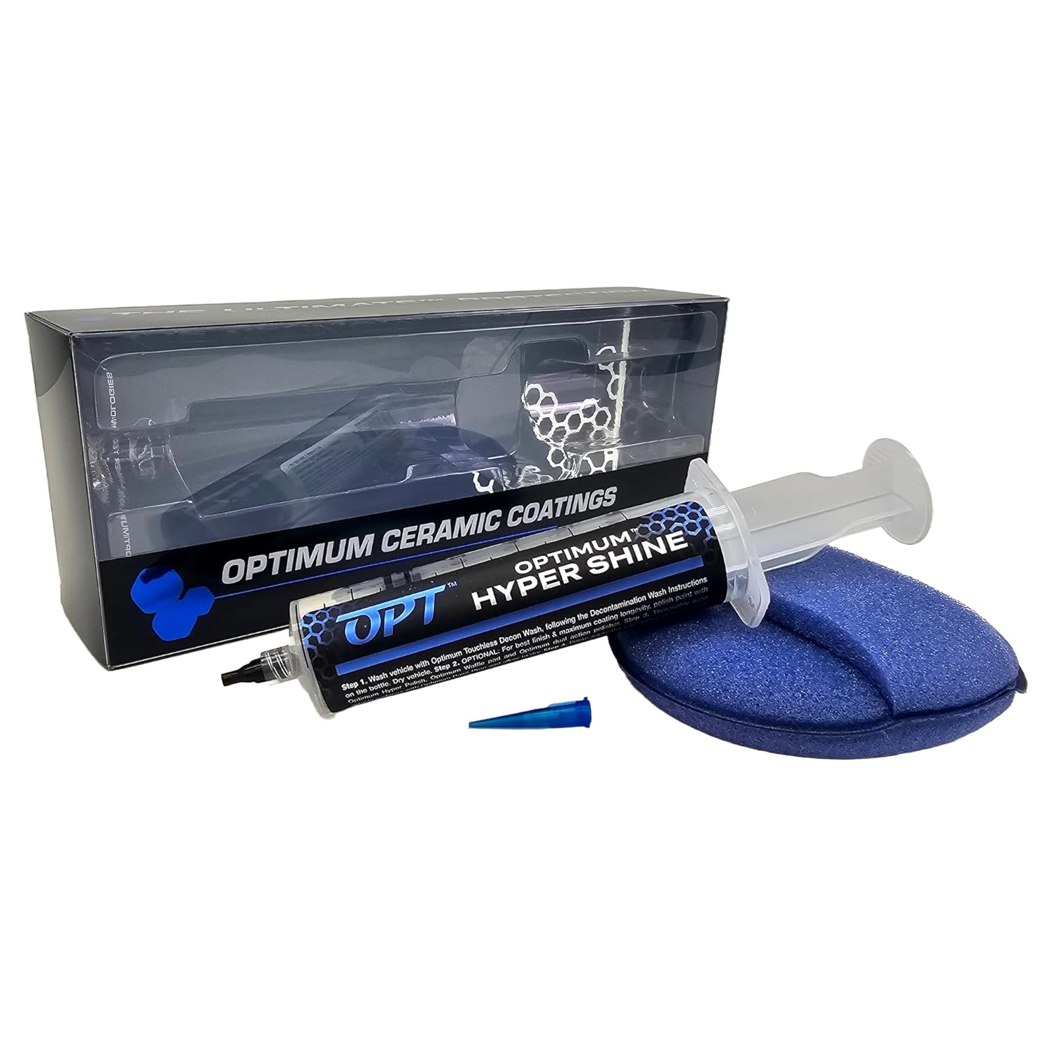 Optimum Hyper Shine DIY Ceramic Coating 15CC for Vehicles, No High Spots, Easy Application, No Polishing Required, 3 Years of Protection, High Slickness and Gloss, Fills Light Swirls and Scratches