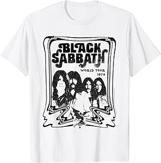 Black Sabbath Official World Tour 78 B&W T-Shirt