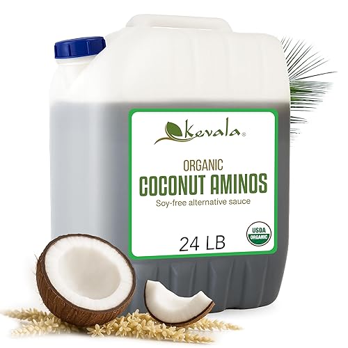 Miniatura 16 de Kevala Aminos de coco orgánicos Aminos líquidos ideales bajos en sodio Salsa sin soja Amino perfecto Aminos de coco orgánico a granel cubo