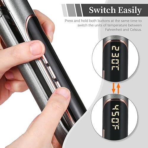 Miniatura 2 de Plancha rizadora y rizadora 2 en 1 portátil, plancha plana para el cabello, placas flotantes de cerámica, calentamiento rápido, bloqueo de