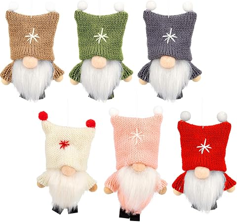 Amazon Anphsin クリスマス 手作り スウェーデン エルフ 6個 スカンジナビアクリスマス 精霊ロング ぬいぐるみ クリスマスツリー 吊り下げ 装飾品 ホーム パーティープ レゼント ぬいぐるみ おもちゃ