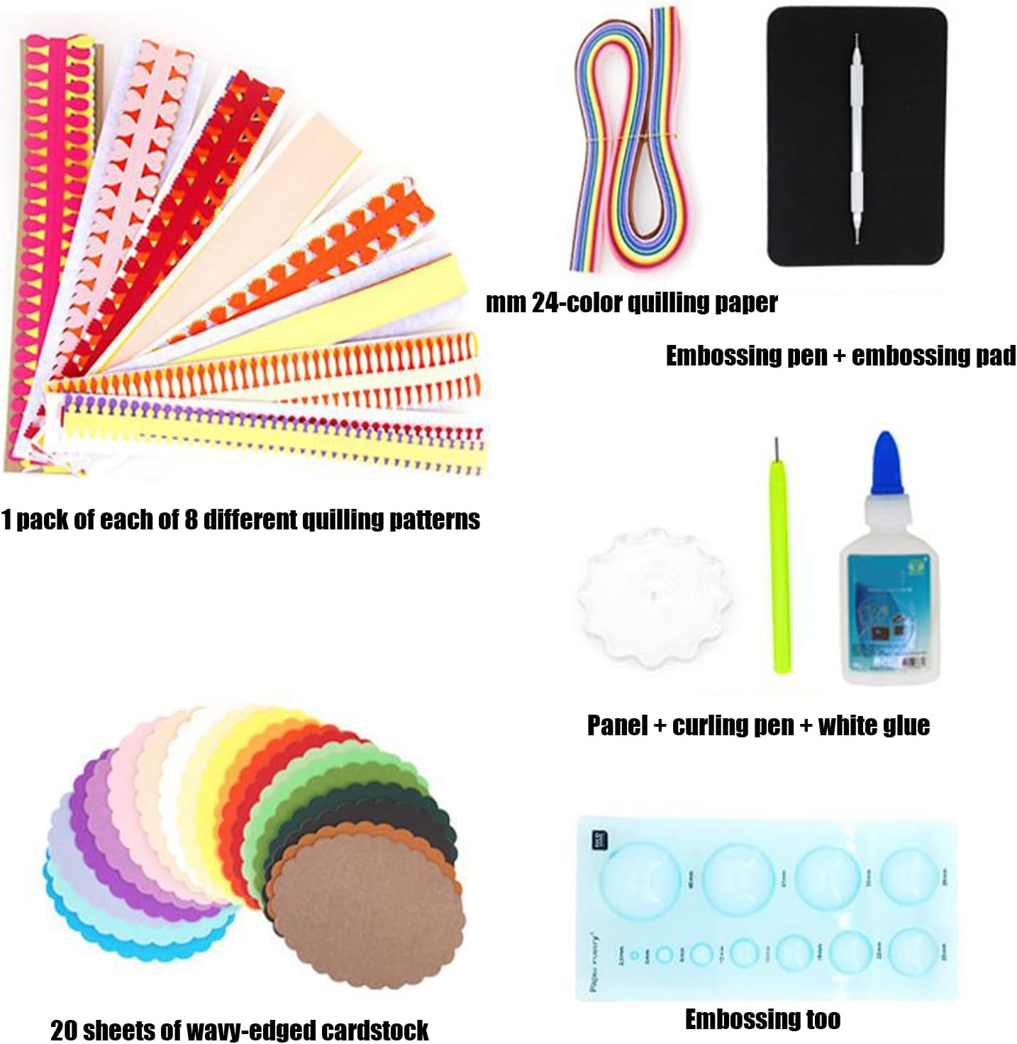 Quilling Paper Strips - Colorful Handmade Supplies, 3D Flower Quilling Paper, Women Adults Beginner Craft, Birthday DIY Art Projects Scrapbooking Card Making Creative Crafting Supplies Kit