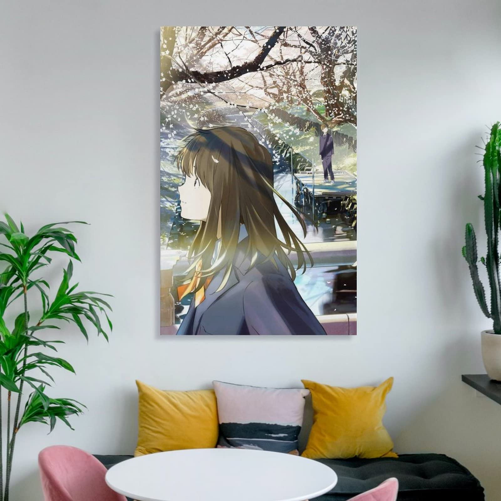 冬燈火（美人画・A2サイズ） Amazon.co.jp: 絵画 月がきれい 水野茜 安曇小太郎 ポスター アート