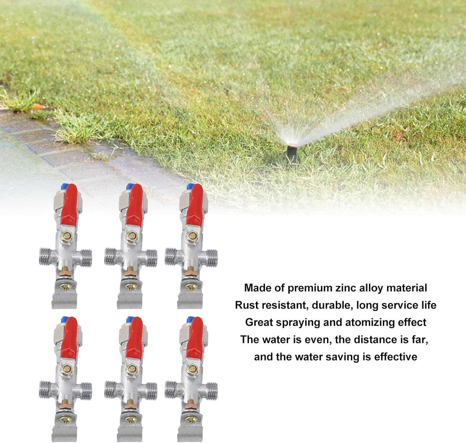 Atomizing Spray Nozzle Set, Zinc Alloy 10PCS for Agricultural Plant Water Misting, Lawn Irrigation - Uniform Spray, Rust, Easy Installation for Tractor and Garden Use