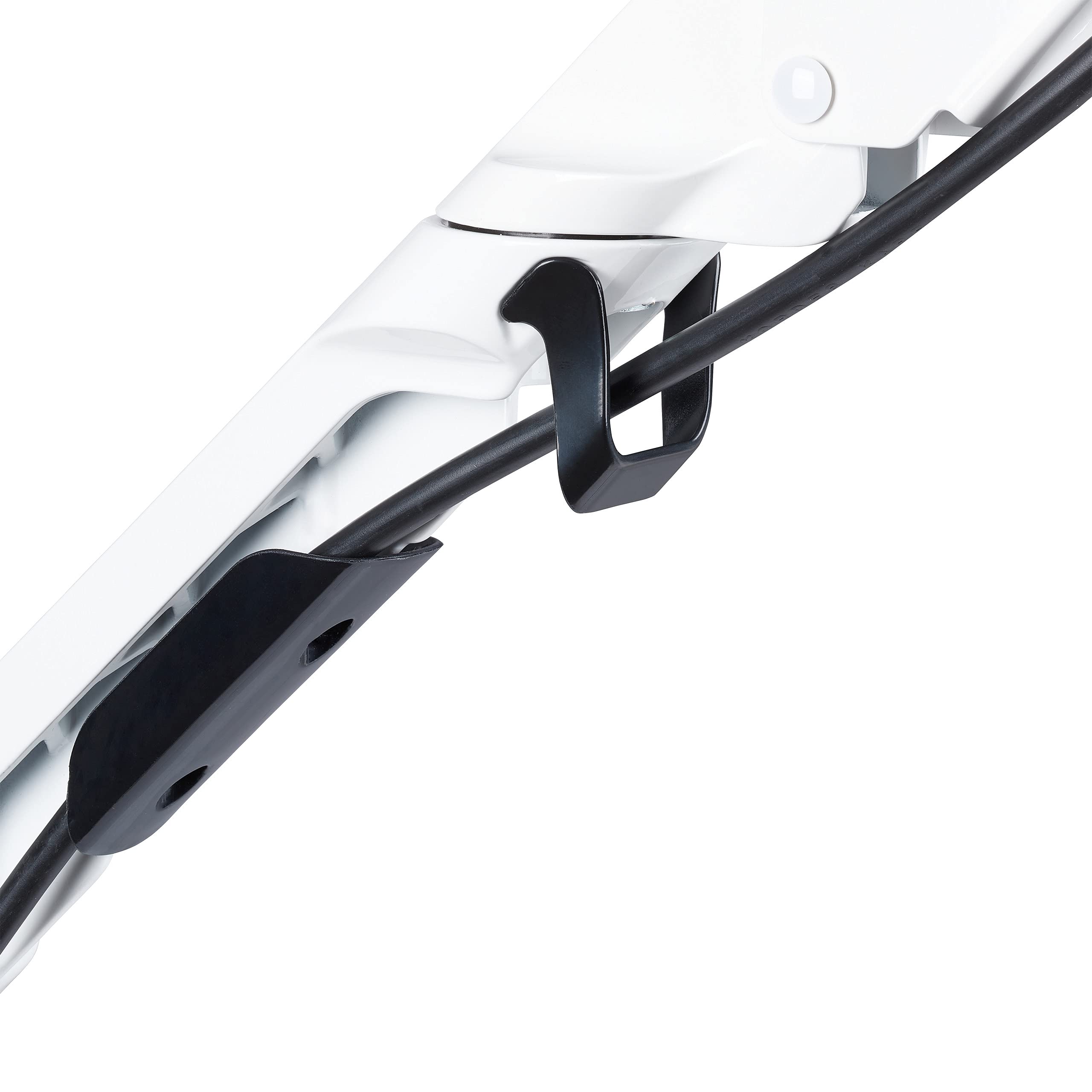 Relaxdays Supporto Monitor Singolo, 1 Braccio per Schermi da 17-36 Pollici, VESA 75/100, Flessibile, Inclinabile, Bianco, Acciaio, 1 pz