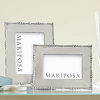 Vista 4 de Mariposa Marco grabable Pearl Drop 5x7, plateado