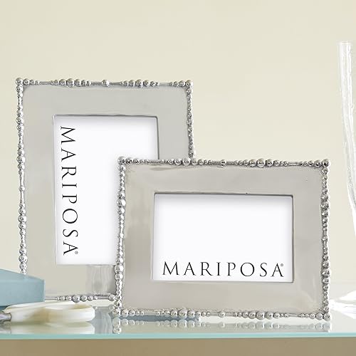 Miniatura 4 de Mariposa Marco grabable Pearl Drop 5x7, plateado