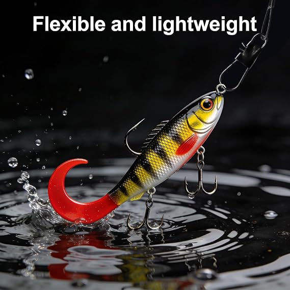 25 Pcs Lure Wire Traces for Pike & Zander Fishing, 30cm Steel Leaders with Swivels for Spinning
