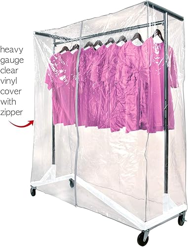 Miniatura 3 de Estante Z de grado comercial con base blanca. Incluye soportes de cubierta y cubierta de vinilo transparente