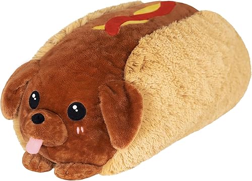Squishable - Perro caliente salchicha - Colección SynthiSquish - 20 pulgadas - Juguete suave coleccionable de peluche
