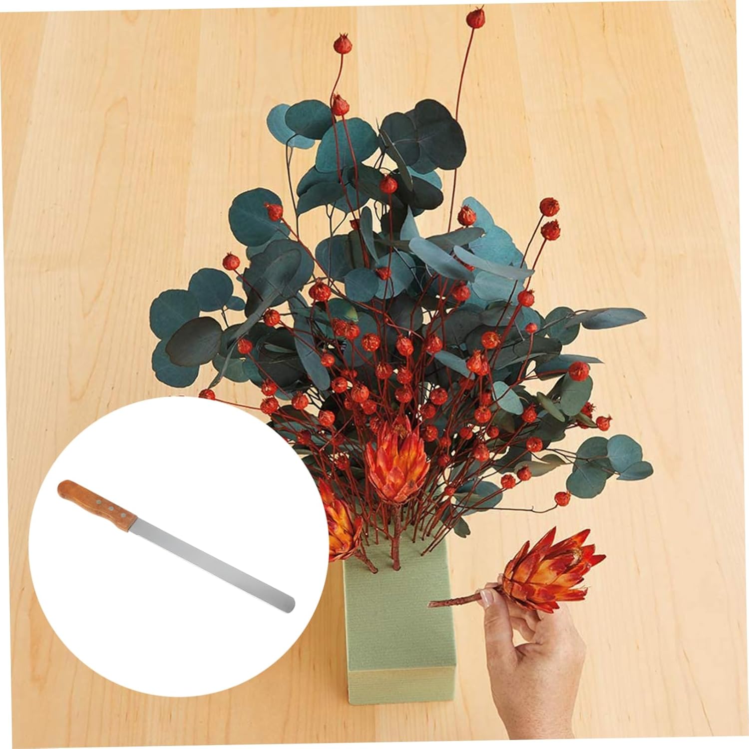 INOOMP Flower Mud Cutter Tool Stainless Steel Floral Cutting Accessory for DIY Flower Arrangements for Weddings and Parties Essential Florist Tool for Easy Shaping