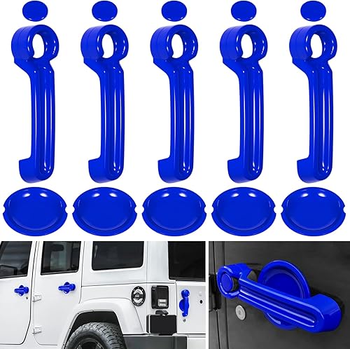 E-cowlboy Insertos de cubierta de manija de puerta + cubierta de manija de puerta trasera + protector de hueco para Jeep Wrangler JK JKU Sports