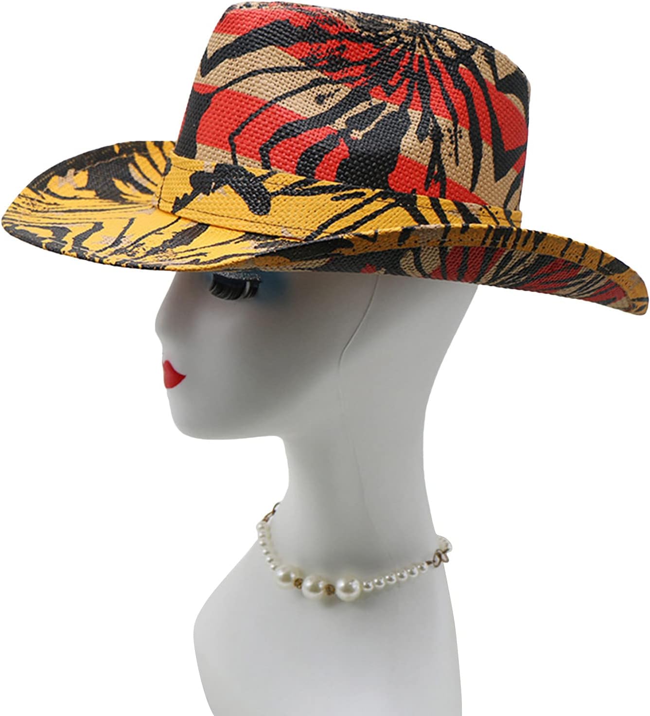 Cowboy hat,American-Flag Pattern Hat for Men Western Model Show Adult with Head Decors