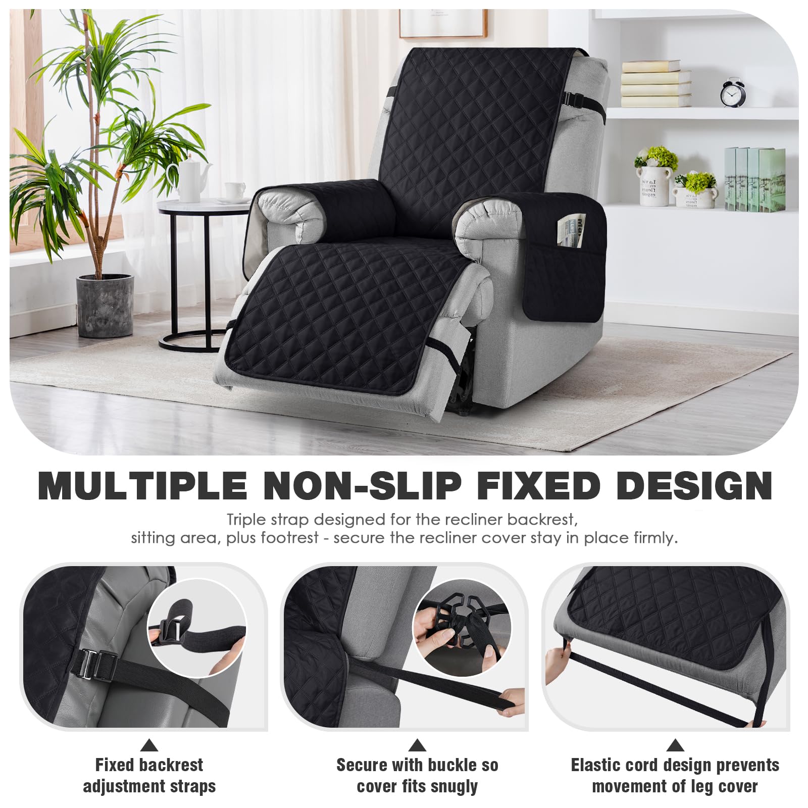TAOCOCO Housse de fauteuil inclinable 100 % imperméable