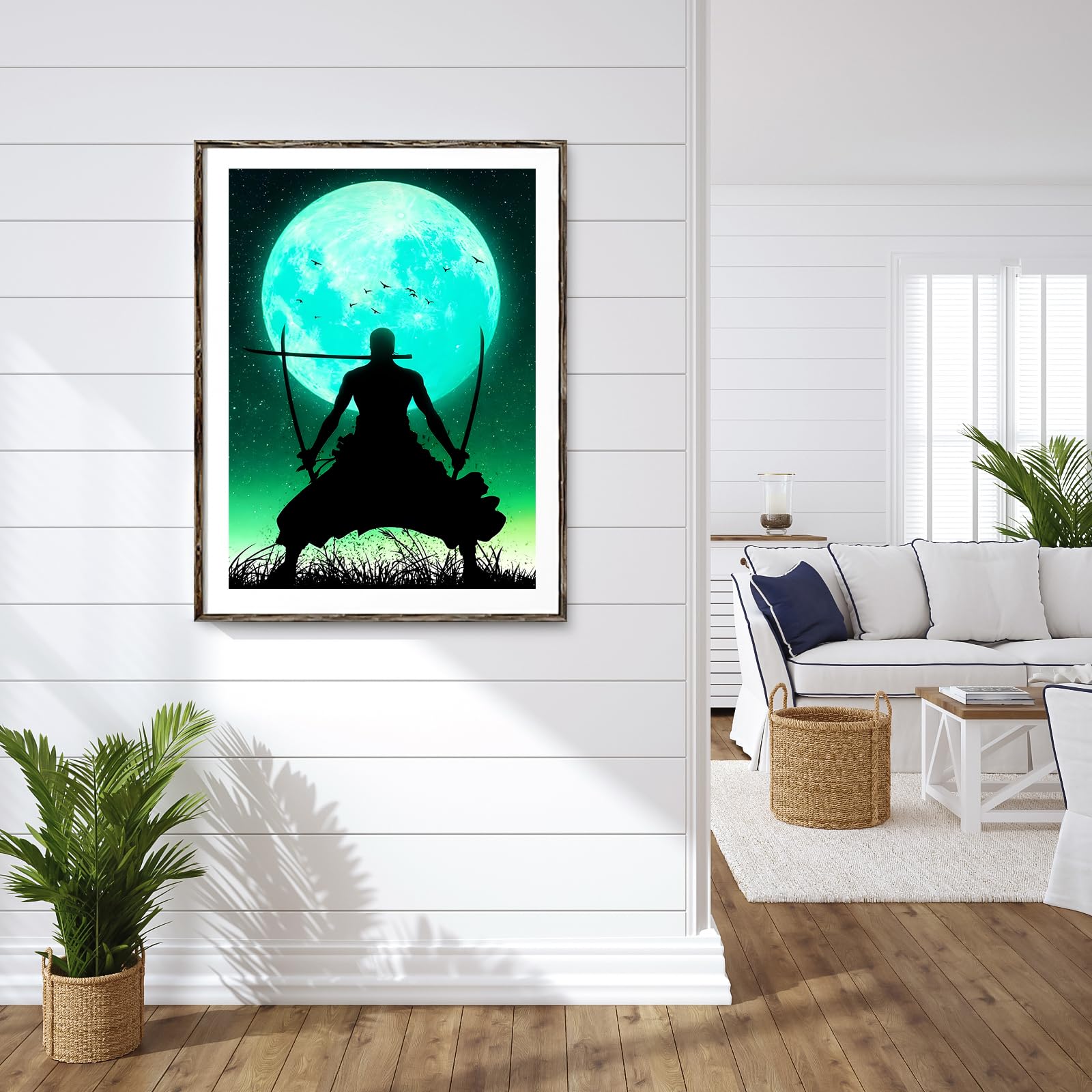 MXJSUA Anime Diamond Painting Kits, DIY Roronoa Zoro Diamond Art