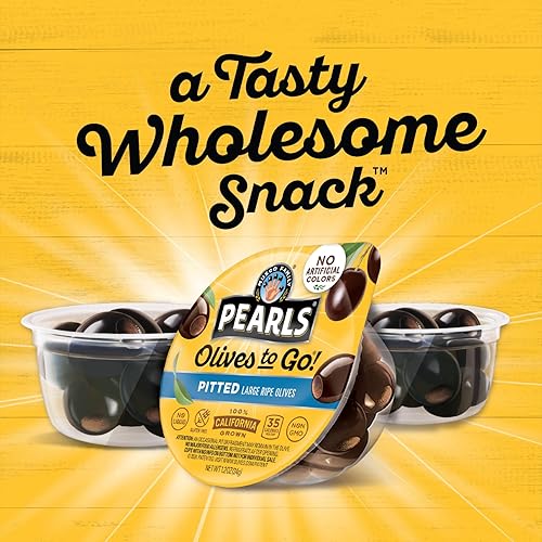 Miniatura 30 de Pearls Olives To Go!, Pimiento relleno, aceitunas verdes españolas, 1.6 oz, 24 tazas