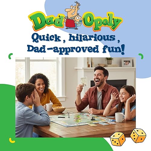 Miniatura 2 de DadOpoly - El divertido juego de mesa familiar para papás y niños, risas nocturnas familiares y diversión de humor para papá