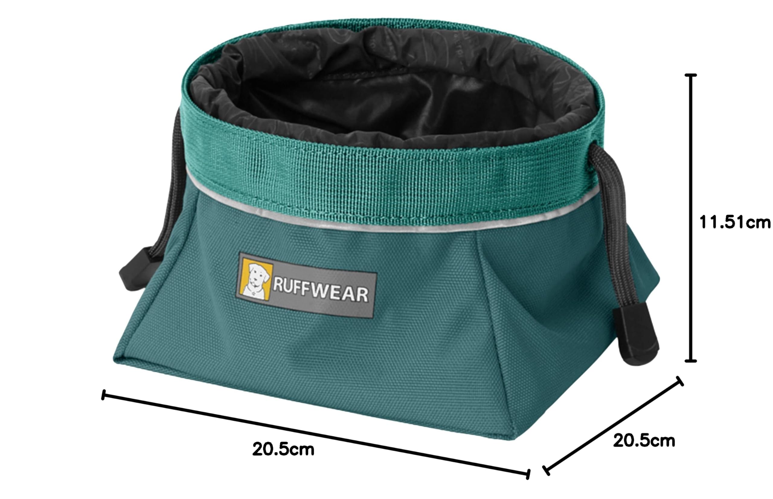 RUFFWEAR, Quencher Cinch Top Bowl, Tumalo Teal, Large