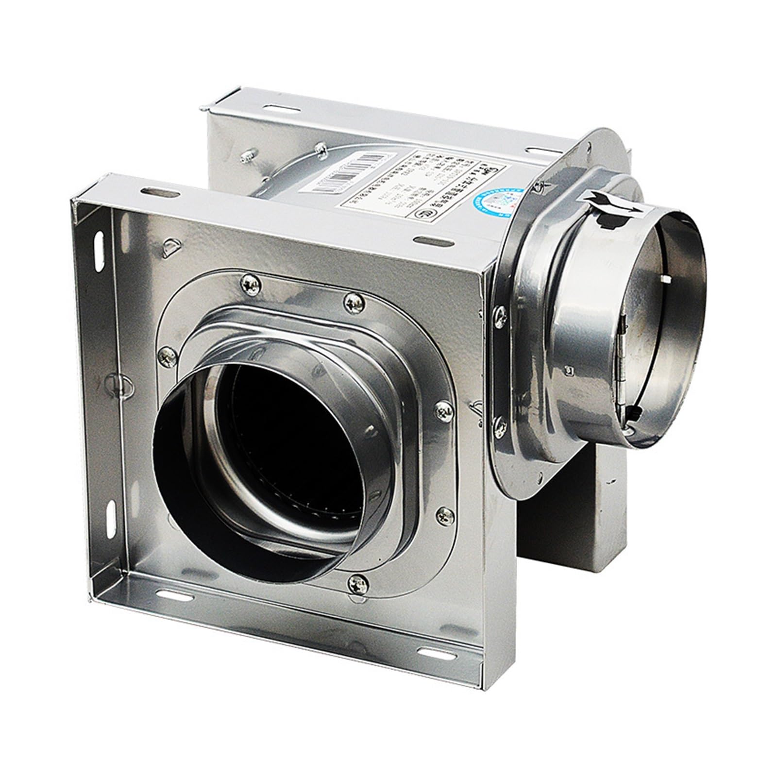 Kreiselgebläse Kleiner, leiser, geteilter Edelstahl-Abluftventilator for den Haushalt, Zentrifugalrohrventilator, leistungsstarker Abluftventilator Effektiv Strom sparen(DPT15-34)