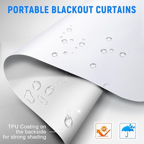 Miniatura 7 de Cortinas opacas para dormitorio, persianas opacas autoadhesivas para interiores, sin taladrar ni herramientas, protección UV, persianas enrollables