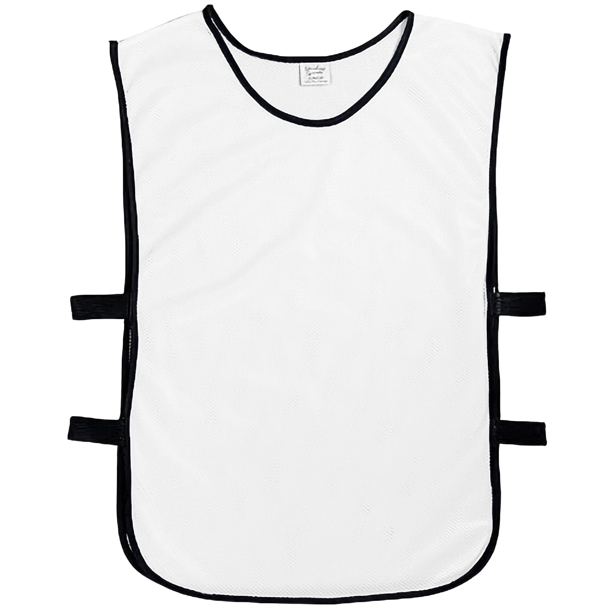 Sterling Sports 12 X Football Training Bibs For Adults - Ideal Football Bibs Adult For Basketball, Soccer, Netball, Cricket & Rugby Training Equipment - Perfect Sports Vest (Senior, White)