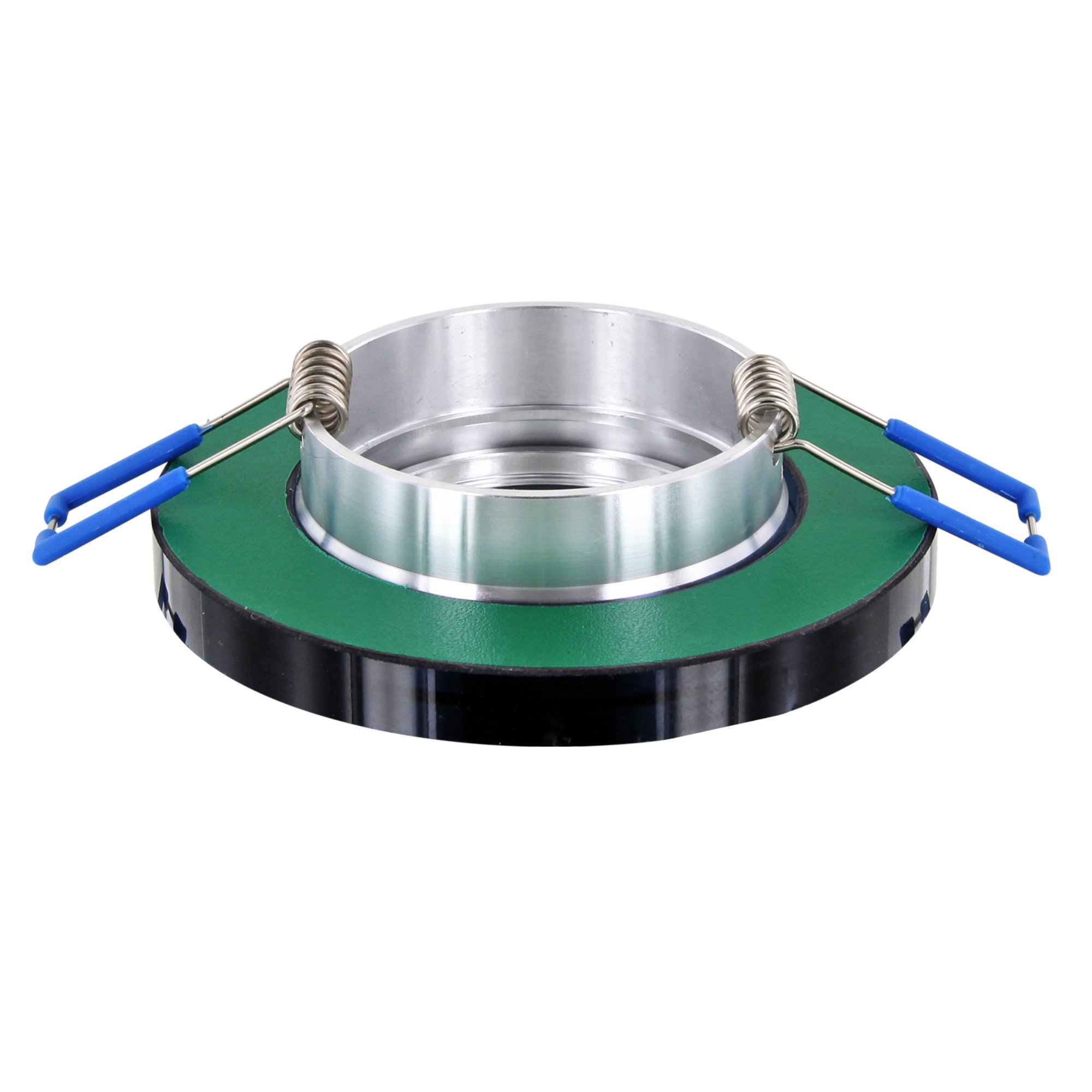 Support Spot Encastrable GU10/MR16 Rond Verre Et Noir