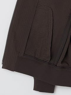 Coolmax Seersucker Harrington Jacket 114-00-0264 114000264: Brown