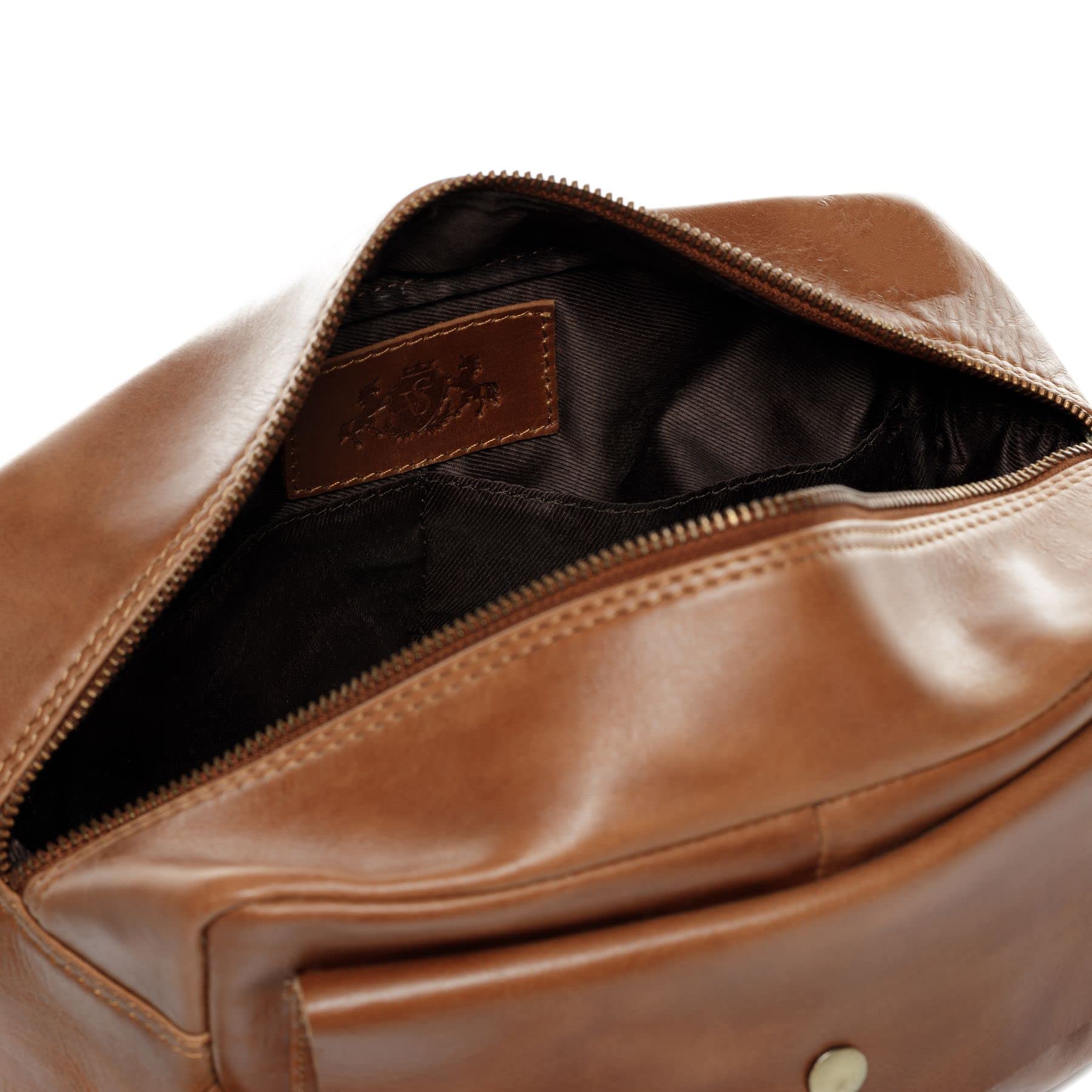 SID & VAIN Neceser Hombre Grande Cuero I Neceseres de Viaje I Bolsa de Aseo Simon marrón Hecho a Mano