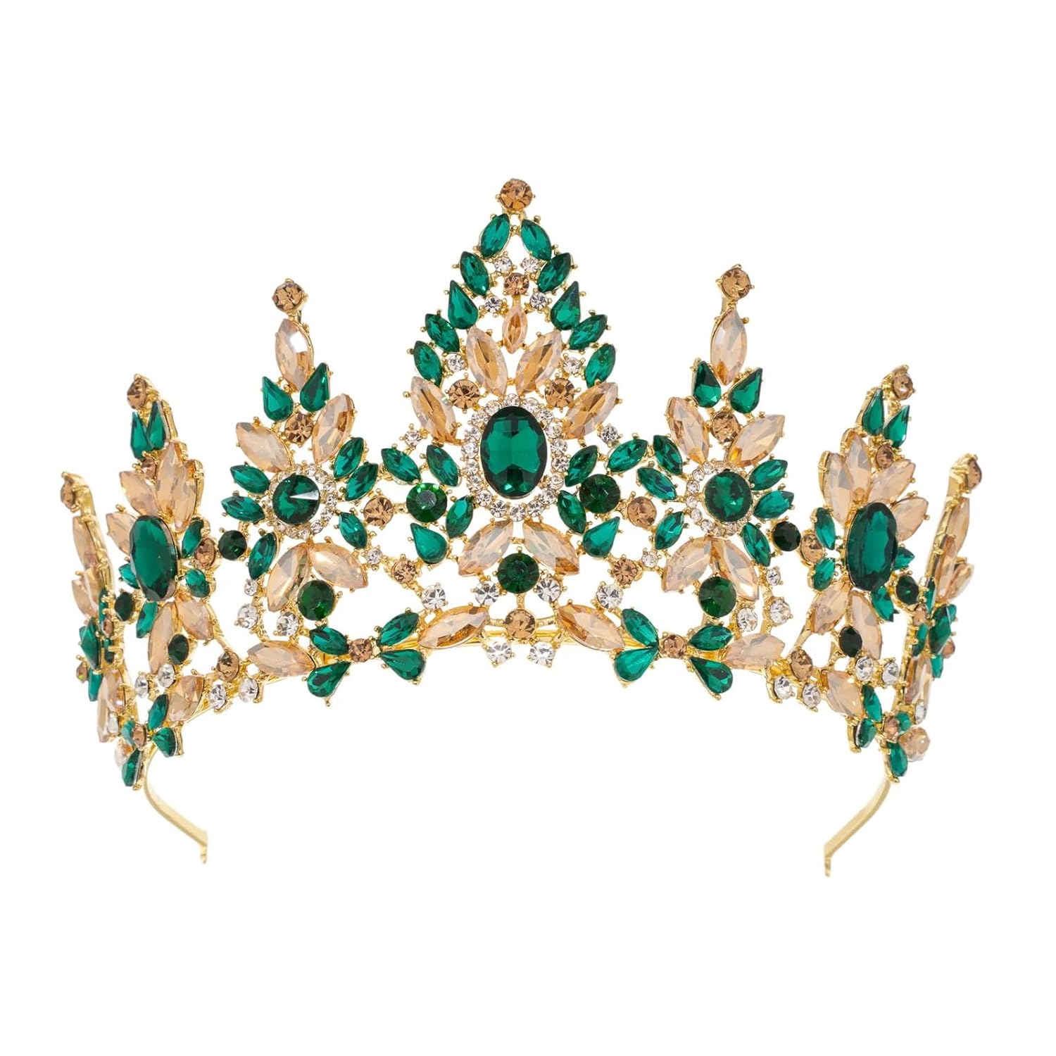 Luxury Crystal Tiara Crown For Women Royal Queen Rhinestone Headpiece Bridal Wedding Prom Pageant Party Accessories