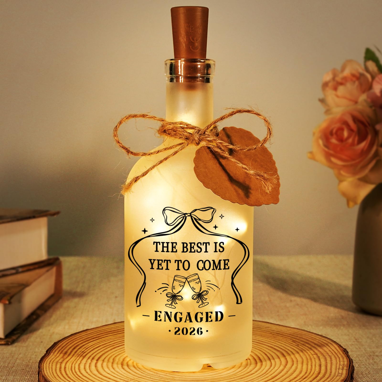 Sayregifty Engagement Gifts for Couples - LED Bottle Decorative Light, Engagement Presents for Women Friends Newly Engaged, Wedding Gift, The Best is Yet to Come โ image 1