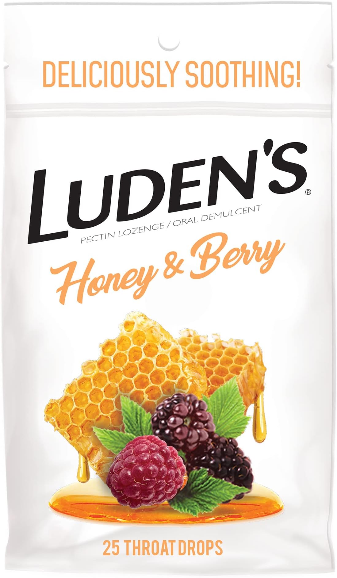 Ludens Soothing Throat Drops, Honey Lemon, 25 ct (Pack of 1
