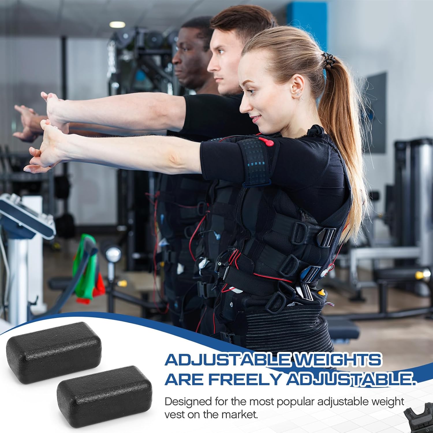 LEIFIDE 4 Pcs 2.6/3.3 lb Iron Weights for Weighted Vest, Cast Iron Ingots for Adjustable Weight Vest, Strength Training Equipment